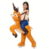 Boy & Girl Christmas Inflatable Costume Props, Cute Elk Design Cosplay Suite Party Decors