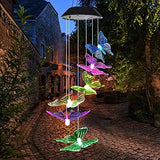 Yard Decor Lights; Solar Butterfly Chimes; 2023 Gifts for Mom/Dad/Women/Grandma/Wife/Daughter/Sister/Aunt/Nana/Grandfather/ ; Father Birthday Gifts; Mother Day Outdoor Decor; Gardening Gift