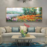 Hand Painted Oil Painting Large original painting on canvas Spring painting Abstract art Natural Painting Beautiful Flower painting large wall art