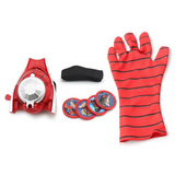 Newest Superhero Kids Capes and Masks Spiderman Costume Double Cape Superhero Kids Cosplay 3-12 Year Old Boy Halloween Gift