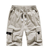 Mens Elastic Waist Cargo Shorts Relaxed Fit Work Shorts