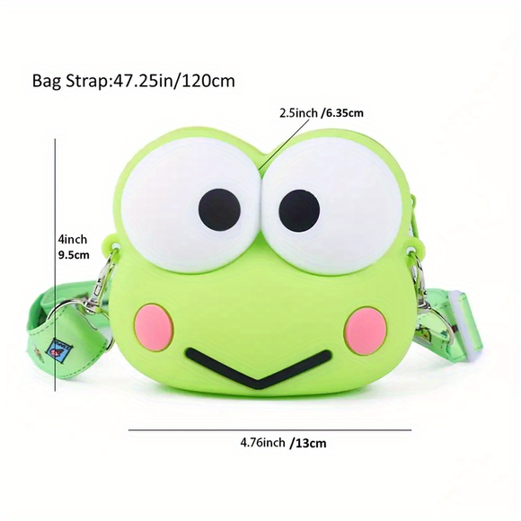 3D Cartoon Silicone Strap Shoulder Bag Purse For Kids