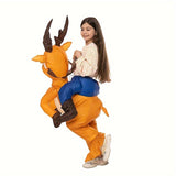 Boy & Girl Christmas Inflatable Costume Props, Cute Elk Design Cosplay Suite Party Decors