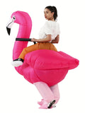 Flamingo Inflatable Costume Christmas Mascot Costume For Women Halloween Cartoon Anime Mascot Cosplay For Party