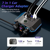 Car mobile phone fast charger, 1 + 3 car cigarette lighter