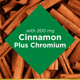 Nature's Bounty Cinnamon Supplement + Chromium;  2000 mg;  60 Capsules