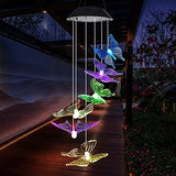 Yard Decor Lights; Solar Butterfly Chimes; 2023 Gifts for Mom/Dad/Women/Grandma/Wife/Daughter/Sister/Aunt/Nana/Grandfather/ ; Father Birthday Gifts; Mother Day Outdoor Decor; Gardening Gift