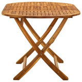 Folding Patio Table 63"x33.5"x29.5" Solid Wood Acacia
