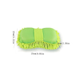 1pc Car Wash Mitt Chenille Microfiber Wash Sponge Scratch Free; Ultra Absorbent Microfiber Waffle Drying Towel For Car Detailing; Green; 9.05in*5.11in*2.75in