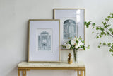 Set of 2 Fake Pencil Architectual Wall Art, Wall Decor Accent, 24" x 32"