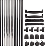 Rolling Clothes Rack on Wheels, Double Rod Portable Clothing Hanging Garment Rack Rolling Clothes Organizer on Lockable Wheels Mobile for Hanging Clothes