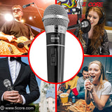 5 CORE Premium Vocal Dynamic Cardioid Handheld Microphone Unidirectional Mic with 16ft Detachable XLR Cable to ? inch Audio Jack and On/Off Switch for Karaoke Singing PM 100