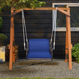 Single Person Hanging Seat with Seat and Back Cushions