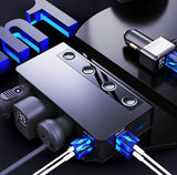 Car refrigerator charging power supply, car mobile phone fast charger, 1 + 3 car cigarette lighter