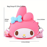 3D Cartoon Silicone Strap Shoulder Bag Purse For Kids