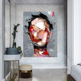 Hand Painted Oil Painting Abstract Portrait Wall Art Hand painted-Man Knife Oil Paintings On Canvas-Hand Made-For Home Decoration
