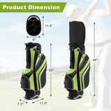 Golf Stand Cart Bag with 6-Way Divider Carry Pockets