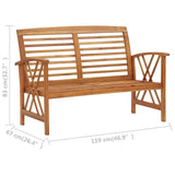 3 Piece Patio Lounge Set Solid Acacia Wood