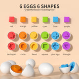 Toddler Chicken Easter Eggs Toys - Color Matching Game Shape Sorter With 6 Toy Eggs For Kids; Montessori Educational Toys Easter Gifts For 3 4 5 6 Girls Boys Baby