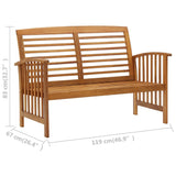 4 Piece Patio Lounge Set Solid Acacia Wood