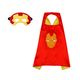 Newest Superhero Kids Capes and Masks Spiderman Costume Double Cape Superhero Kids Cosplay 3-12 Year Old Boy Halloween Gift