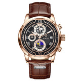 Men's Quartz Watch Moon Phase Function