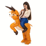 Boy & Girl Christmas Inflatable Costume Props, Cute Elk Design Cosplay Suite Party Decors