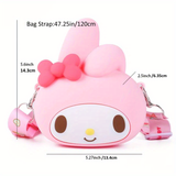3D Cartoon Silicone Strap Shoulder Bag Purse For Kids