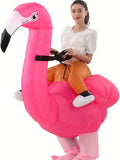 Flamingo Inflatable Costume Christmas Mascot Costume For Women Halloween Cartoon Anime Mascot Cosplay For Party