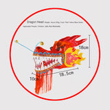Lightweight Dragon Poi with 3D Dragon Head & Swing Rope Combo for Kids and Beginners, Flowy Dragon Ribbon Streamer Outdoor Fitness Golden Dragon Stage Prop Set