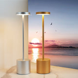 LED Waterproof Rechargeable Desk Lamp Touch Dimming Metal Table Lamps For Bar Living Room Reading Camping Light