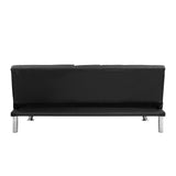 sofa bed with Armrest two holders WOOD FRAME, STAINLESS LEG, FUTON SOFA PVC