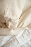 Omne Sleep 4-Piece Cream Bamboo Flex Head Queen Hypoallergenic Sheet Set