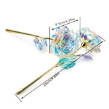 2Pcs Realistic 24K Golden Foil Rose Gold Rose Gold Foil Holiday Golden Plated Rose Mother's Day Professor's Day Easter Valentine's Day Birthday Gift Length 25cm/10in. Flower Diameter 8 Cm/3 Inches