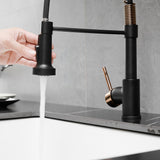 New Single Handle Pull-Down Sprayer LED Kitchen Faucet