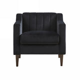 Modern Upholstered Tufted Accent Chair, Velvet Fabric Single Sofa Side Chair, Comfy Barrel Club Living Room Armchair with Solid Wood Legs for Bedroom Living Reading Room Office