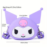 3D Cartoon Silicone Strap Shoulder Bag Purse For Kids