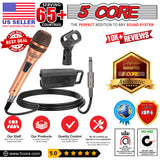 5 Core Microphone Pro Microfono Dynamic Mic XLR Audio Cardiod Vocal Karaoke ND-807 CoppereX