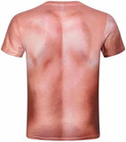 Mens Funny Muscle Printed Short Sleeve T-Shirt Muscle Man Costume Summer Tees