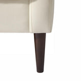 Modern Upholstered Tufted Accent Chair, Velvet Fabric Single Sofa Side Chair, Comfy Barrel Club Living Room Armchair with Solid Wood Legs for Bedroom Living Reading Room Office