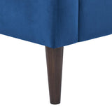 Modern Upholstered Tufted Accent Chair, Velvet Fabric Single Sofa Side Chair, Comfy Barrel Club Living Room Armchair with Solid Wood Legs for Bedroom Living Reading Room Office