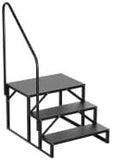 Hot Tub Steps Outdoor, 2 RV Steps with Handrail, Portable RV Stairs 3 Step, Heavy Duty Truck Camper Steps Ladders for Travel Trailers, 5th Wheel, Motor Home, Spa, and Porch