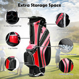 Golf Stand Cart Bag with 6-Way Divider Carry Pockets