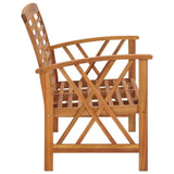 3 Piece Patio Lounge Set Solid Acacia Wood