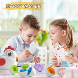 Toddler Chicken Easter Eggs Toys - Color Matching Game Shape Sorter With 6 Toy Eggs For Kids; Montessori Educational Toys Easter Gifts For 3 4 5 6 Girls Boys Baby