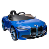 Licensed BMW I4,12v Kids ride on car 2.4G W/Parents Remote Control,electric car for kids,Three speed adjustable,Power display, USB,MP3 ,Bluetooth,LED light,Two-point safety belt,story
