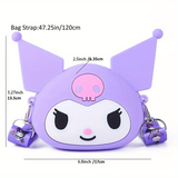 3D Cartoon Silicone Strap Shoulder Bag Purse For Kids