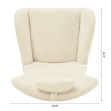 Rocking Chair - with rubber leg and cashmere fabric, suitable for living room and bedroom