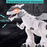 New Lighting Electric Smart Dinosaur Toy; Children Sound Lighting Tyrannosaurus Rex Simulation Animal Mechanical Walking Dinosaur For New Year Gift; Christmas Halloween Gift