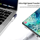 USB C Adapter; 90 Degree Right Angle ; Type C Male To Female Adapter Extender Support 100W Fast Charging 40Gbps Data Transfer 8K@60Hz Video Output For Laptops; Tablets; Mobile Phones
